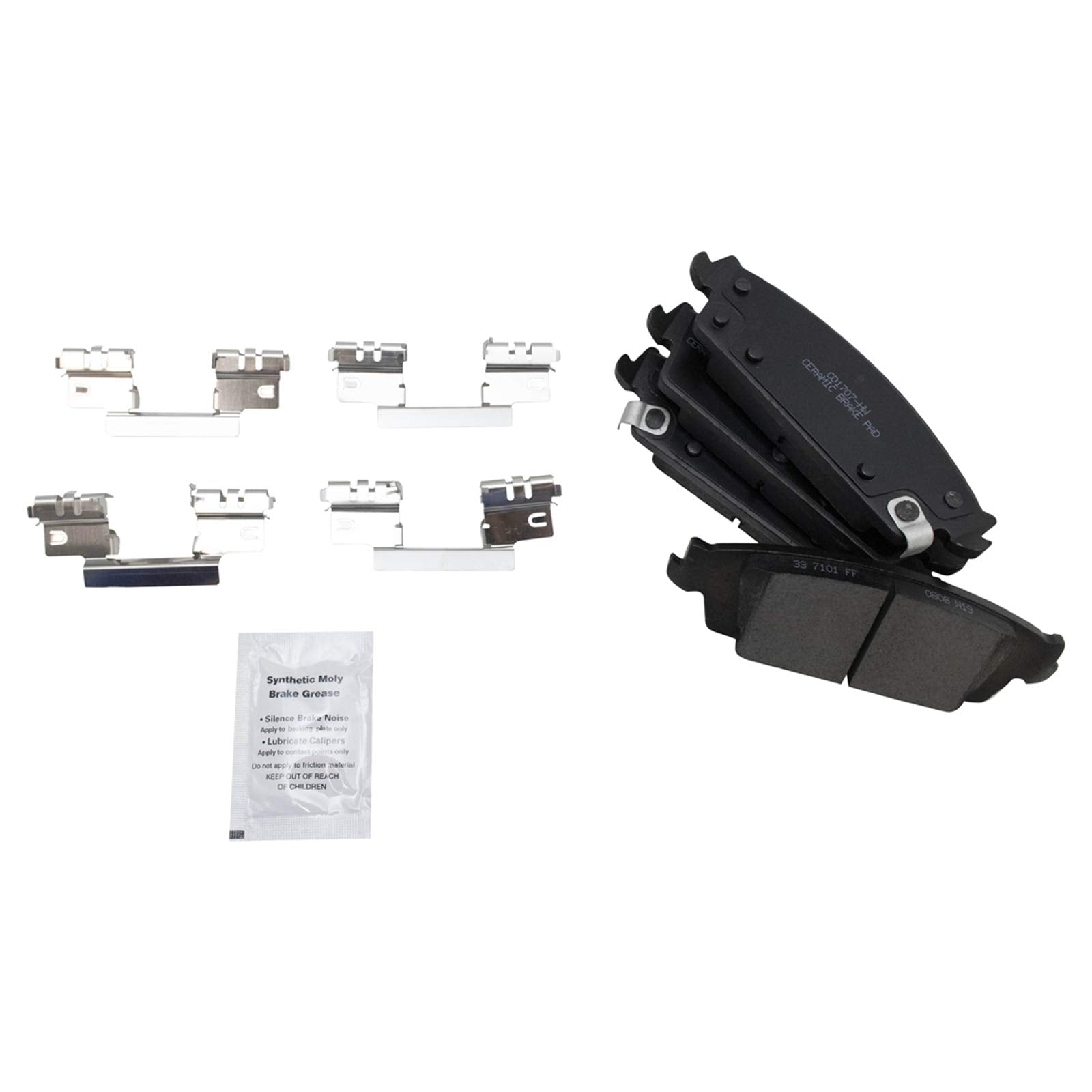 TRQ Rear Posi Ceramic Brake Pad Kit Set for Escalade/Escalade ESV/Sierra 1500 / Silverado 1500 / Suburban/Tahoe/Yukon/Yukon XL