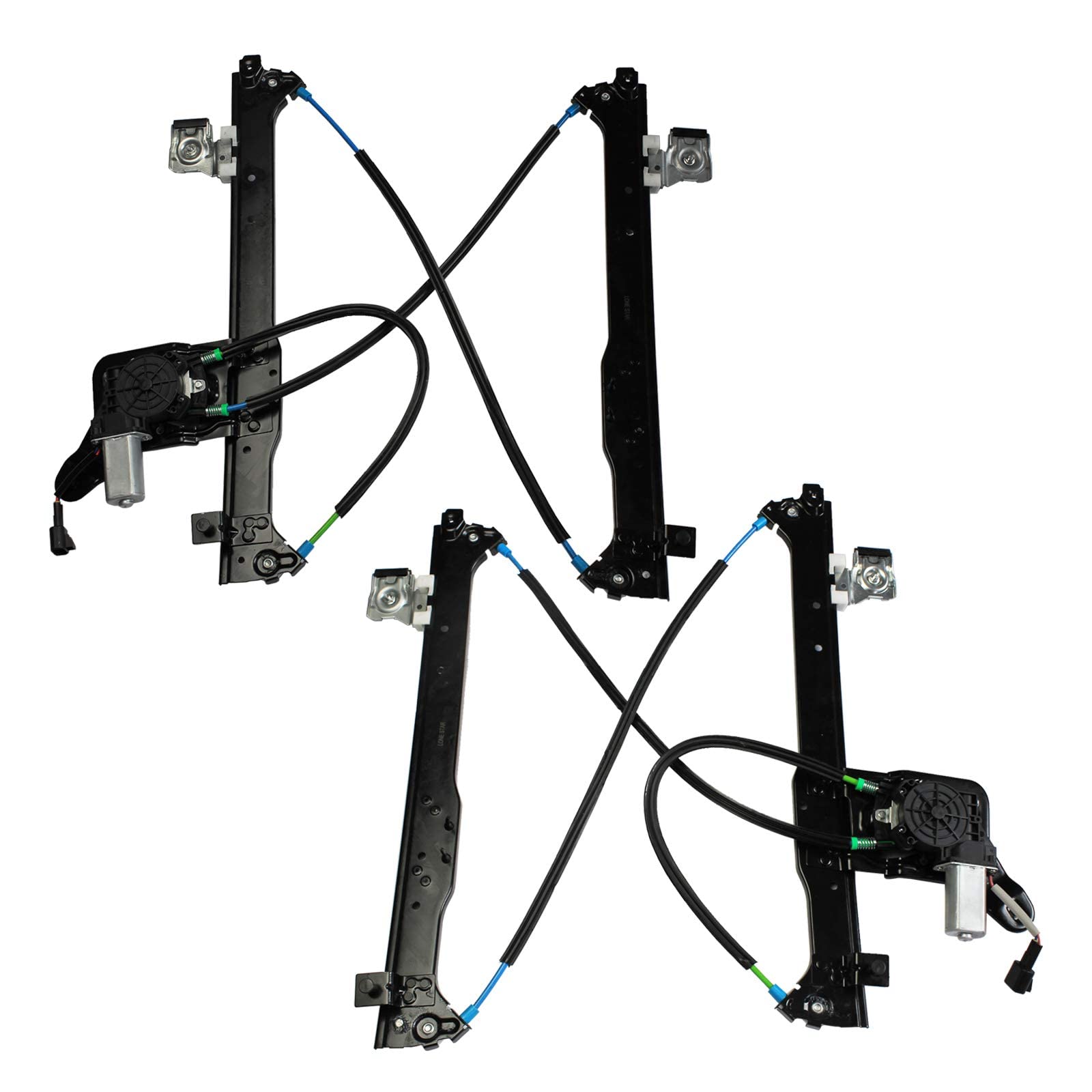 LAFORMO Rear Driver+Passenger Side Power Window Regulator with Motor Assembly Compatible with Silverado/Suburban/Avalanche 1500 