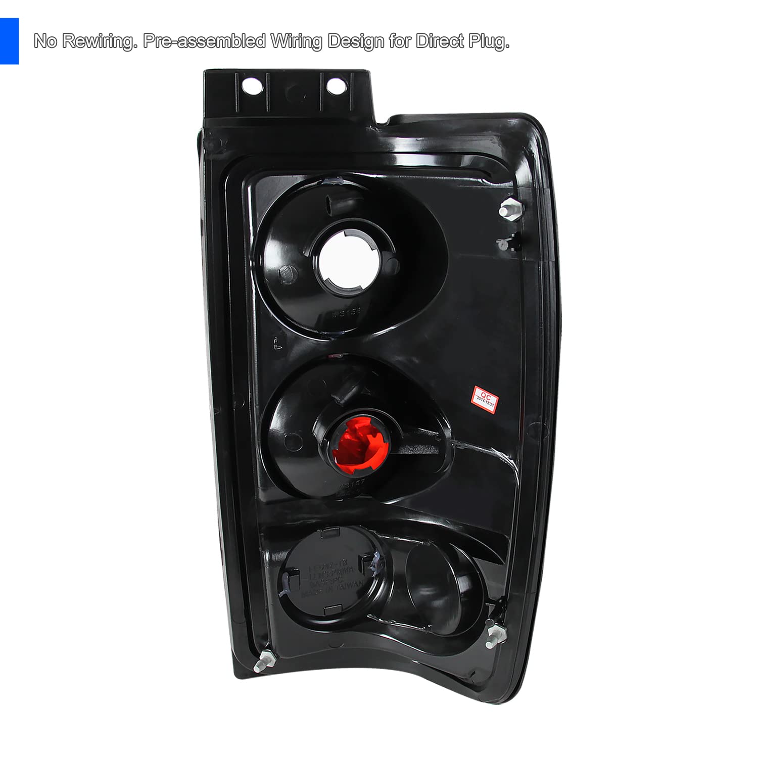 Spec-D Tuning Chrome Housing Clear Lens Tail Lights Compatible With 1997-2002 Ford Expedition, Left + Right Pair Assembly