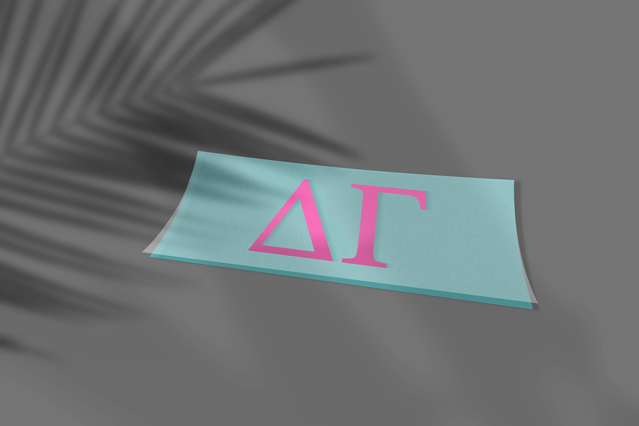 Pro-Graphx Delta Gamma Greek Sorority Sticker Decal, 2.5 Inches Tall, Pink
