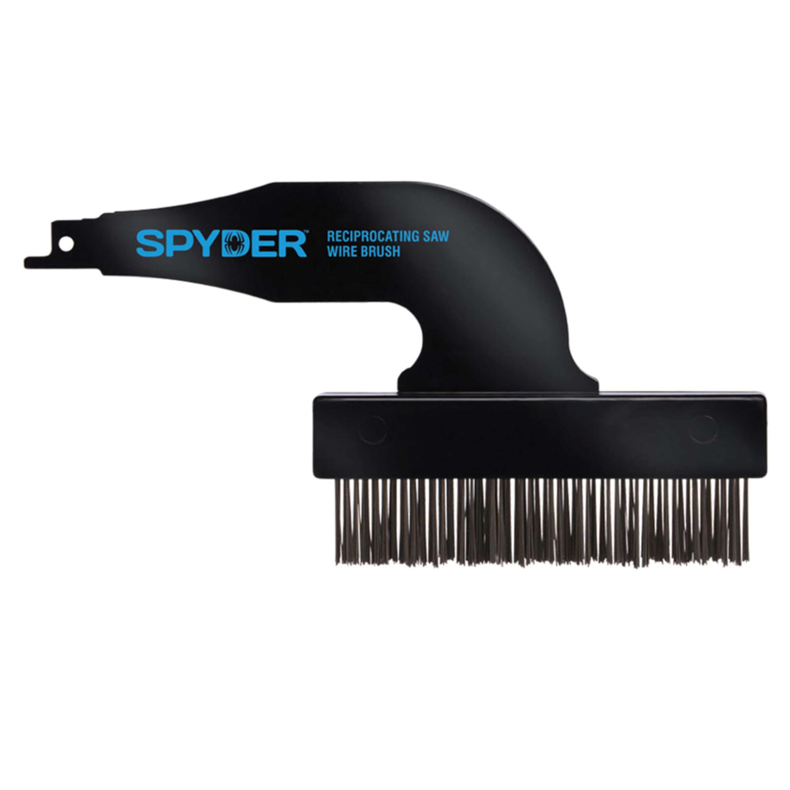Spyder Steel Bristle Wire Brush Attachment for Reciprocating Saws, Removes Rust and Paint, Cleans Grout Lines