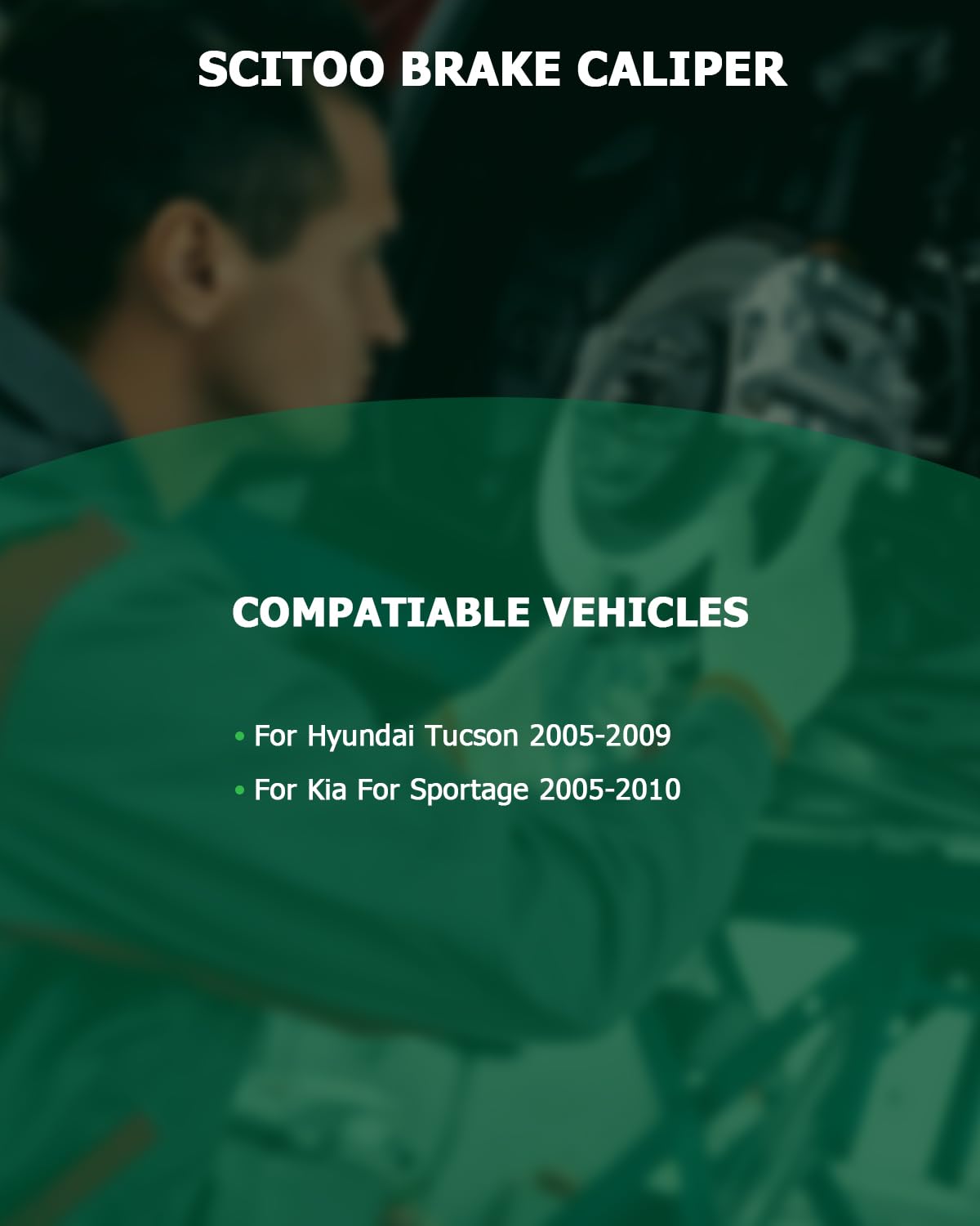 Scitoo 19B3101 19B3100 Rear Left & Right Disc Brake Calipers Assembly W/Bracket For Hyundai For Sonata/For Tucson,For Kia For Ma