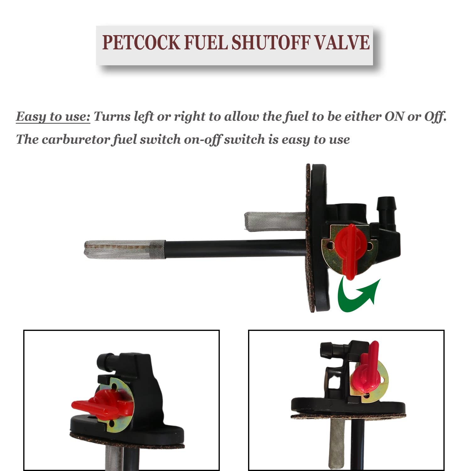 Dokili Petcock Fuel Shutoff Valve For 1993-2009 Polaris Scrambler Sportsman Magnum 7051006