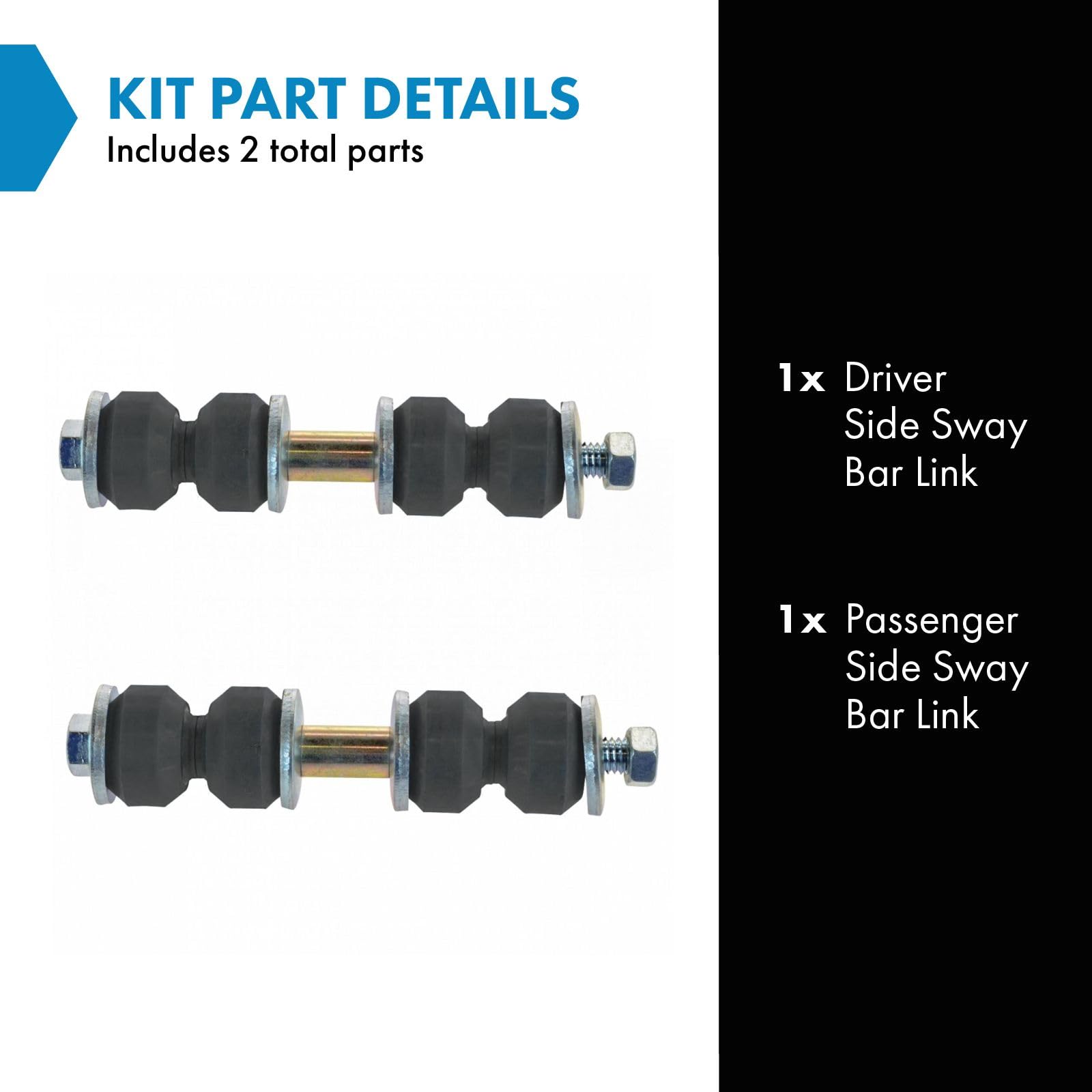 Trq Front Sway Bar End Link Kit Left & Right Pair Set For Olds Pontiac Buick Chevy