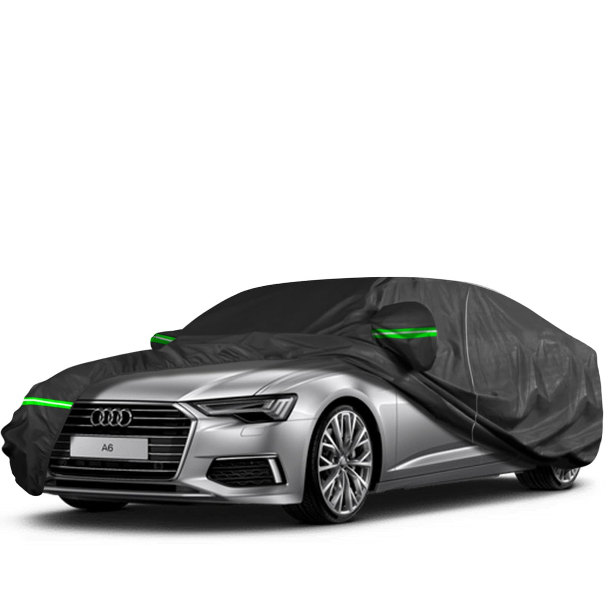AROJAK for Audi A6 2004-2023 Car Cover,Sun Rain UV Dust Snow Protection Outdoor Cover,Waterproof 190T All Weather Car Covers wit