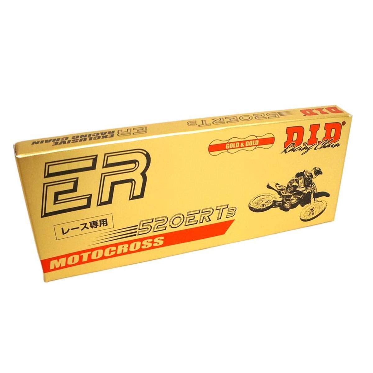 Did (520Ert3-114) Gold 114 Link High Performance Ert3 Series Non-O-Ring Racing Chain With Connecting Link