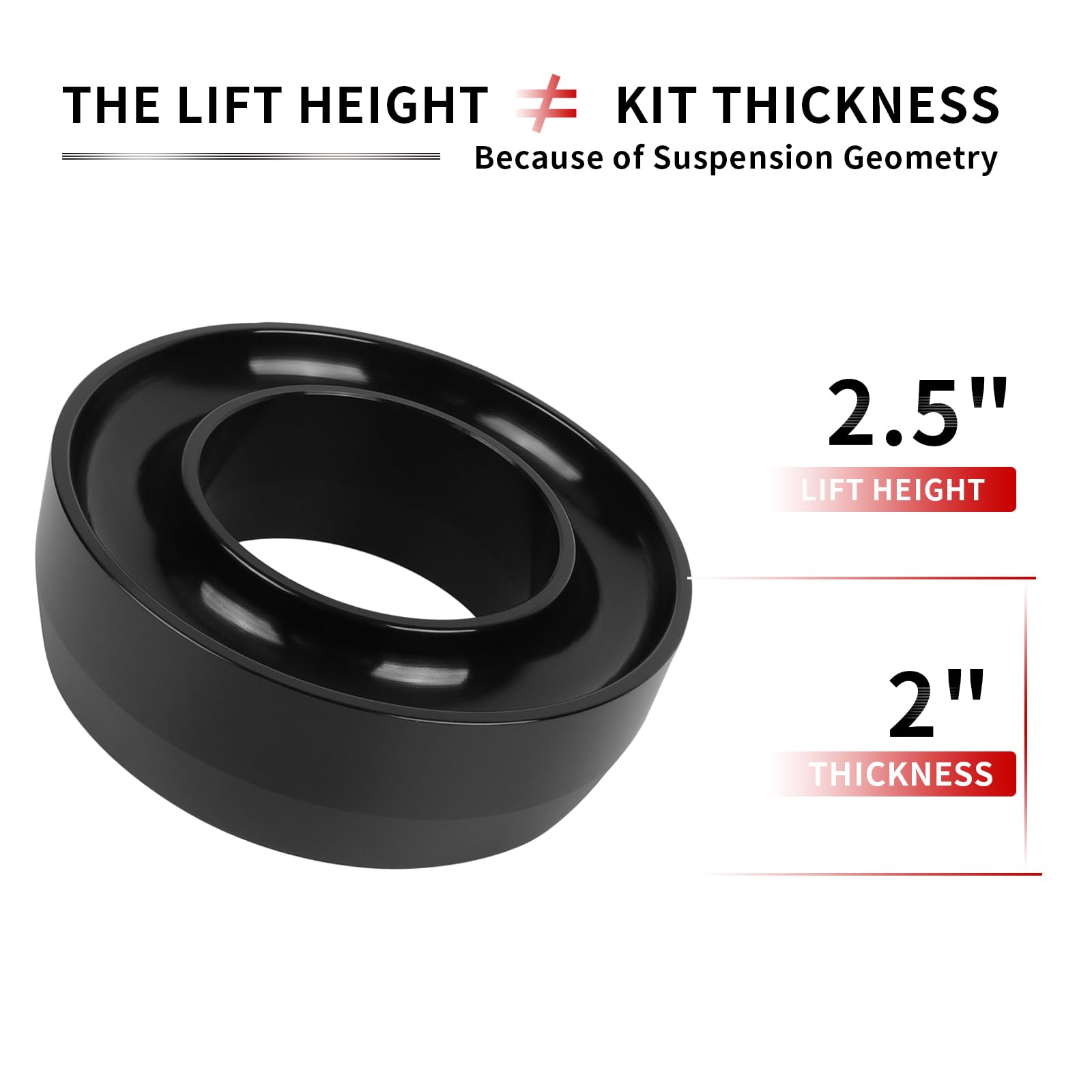 2.5'' Front Leveling Lift Kit For 1999-2006 Silverado 1500 Sierra 1500 (2Wd Only), Leveling Lift Kit Forged Front Strut Spacers