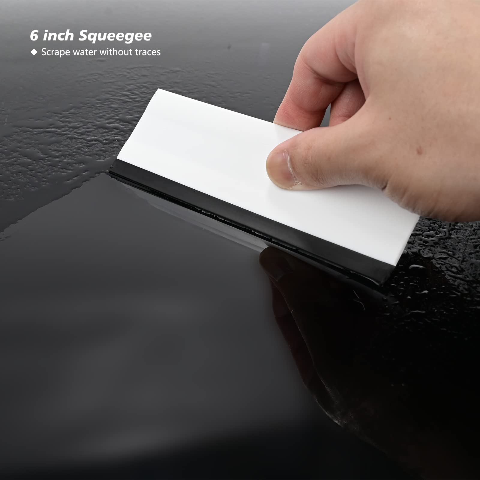 Ehdis 6'' Block Squeegee Car Rubber Squeegee For Car Window Windshield,Film,Stickers,Decals And Vinyl Applicator Tool, Pack Of 2