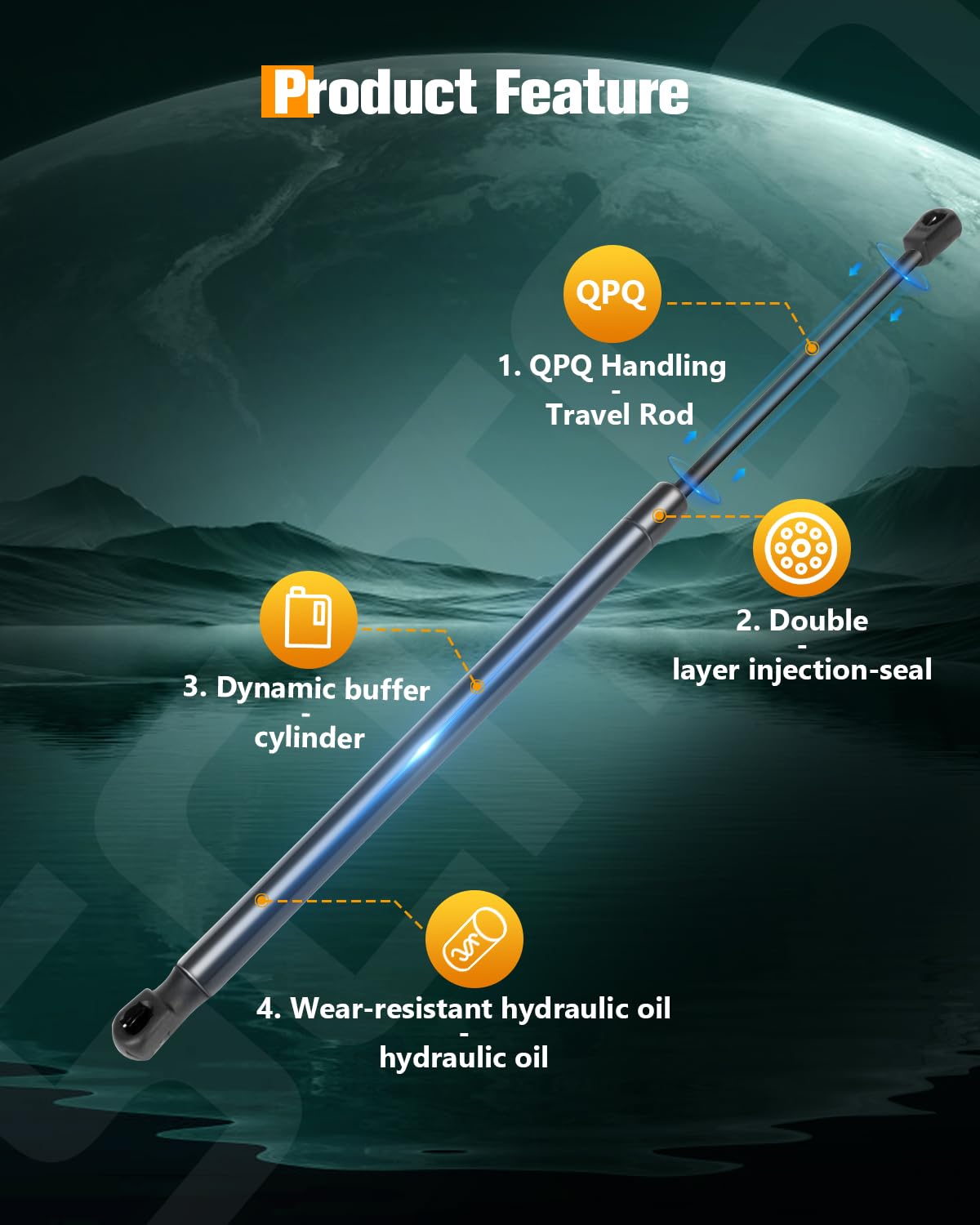 Scitoo Trunk Lift Supports Replacement Struts Gas Springs Shocks Fit For Volkswagen For Jetta 2011-2017