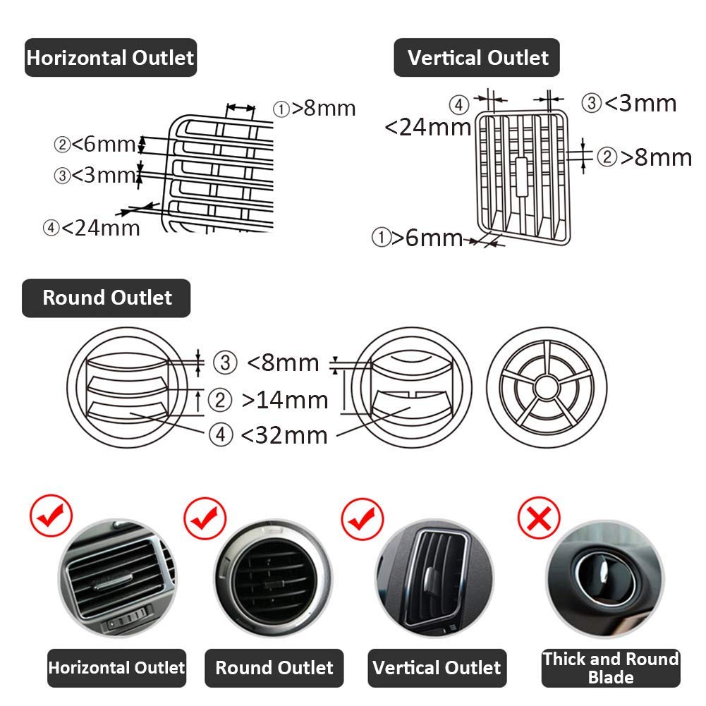 Littlemole Car Cup Holder, Car Air Vent Cup Bottle Mount, Adjustable A/C Vent Drink Holder Stand For Coffee,Water,Juice,Tea