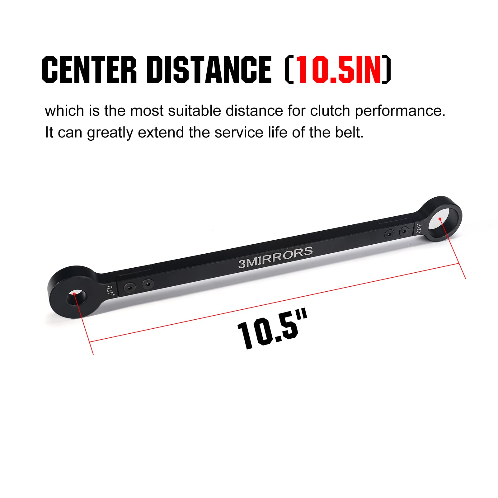 3Mirrors Clutch Alignment Tool Compatible With Polaris Rzr Xp Sportsman 570 Ranger 900 Xp With 10.5In Spacing, Aluminum