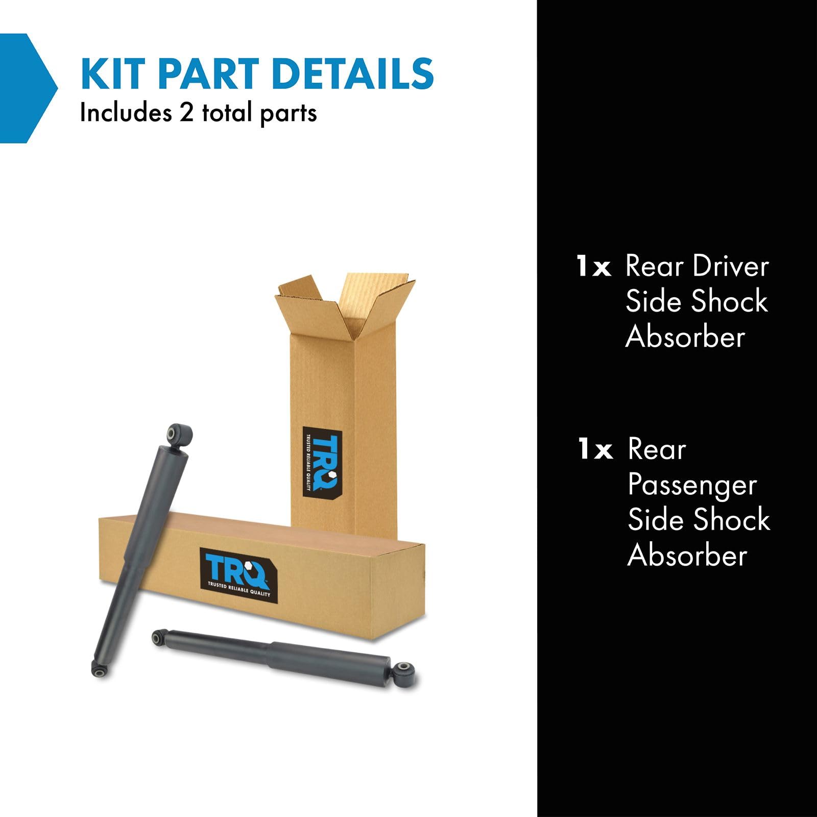 Trq Rear Shock Absorber Set Compatible With 1999-2003 Infiniti Qx4 1999-2004 Nissan Pathfinder