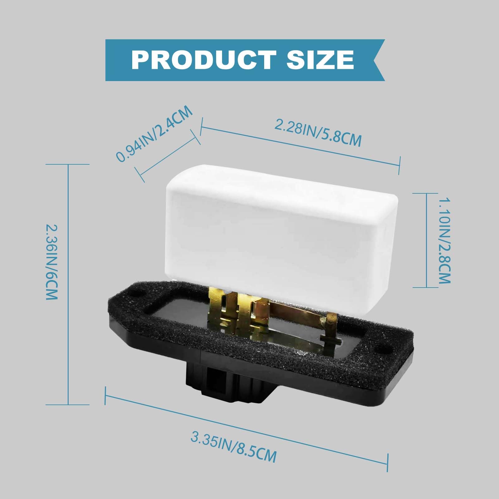 HVAC Fan Blower Motor Resistor Replacement for 1994-2008 D0dge Ram 1500/2500/3500 Pickup,1993-1999 Grand Cherokee Replaces 47202