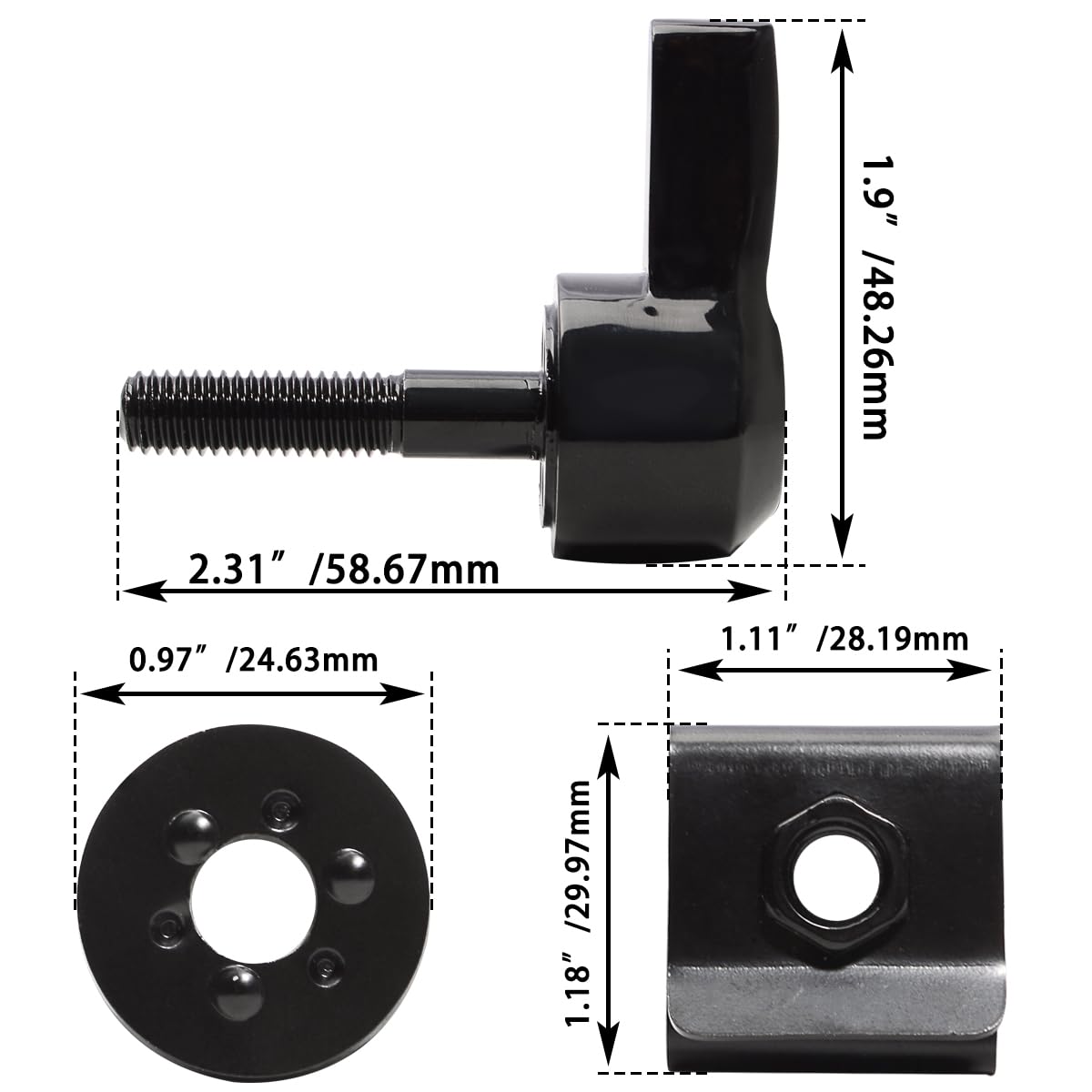 WOWTK Saddlebag Mount Kit, Set of Hard saddlebag Lever Lock mounting for Harley 1993-later All Touring Models FLT FLHT FLHTCU FL