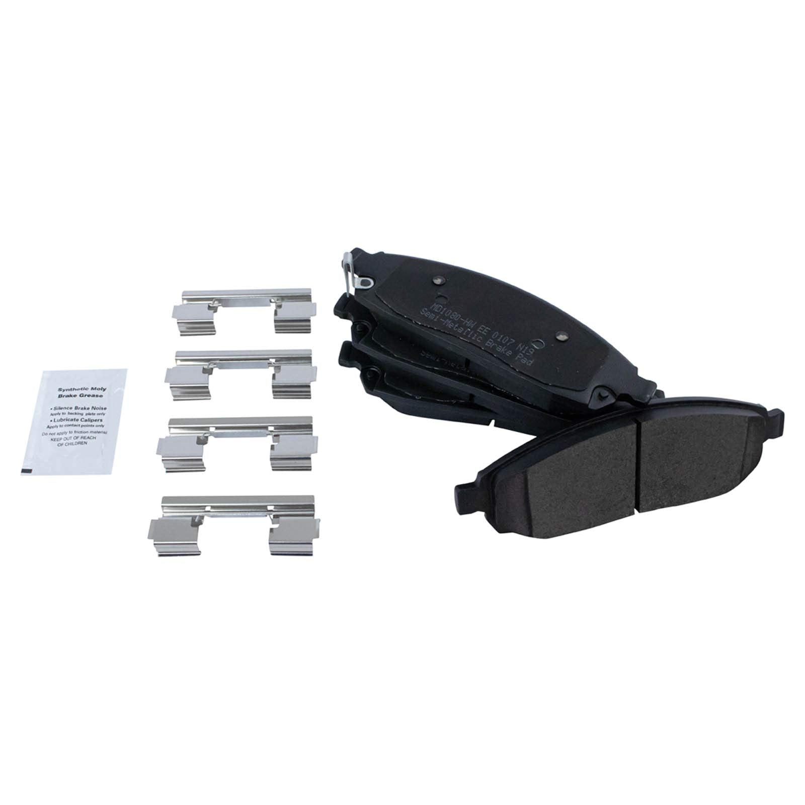 Trq Front Brake Pad & Rotor Kit Brake Pads Brake Rotor Semi-Metallic Compatible With 2006-2010 Jeep Commander 2005-2010 Grand Ch