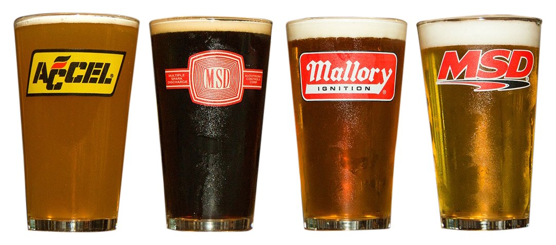 Holley 36-454 16Oz Glasses Asrtmnt W/Logo-4Pk