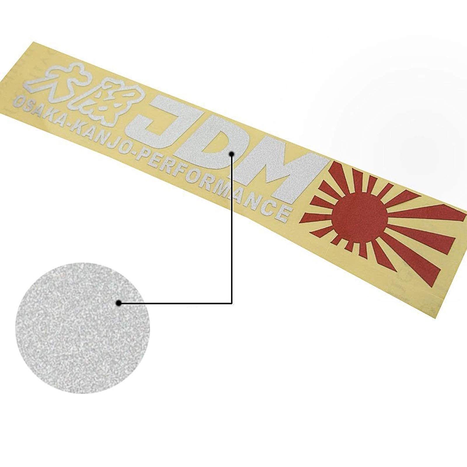 Xotic Tech Osaka-Kanjo-Performance Letter Decal Rising Sun Jdm Vinyl Sticker Decoration Universal Fit (7.87’’ X 1.34)