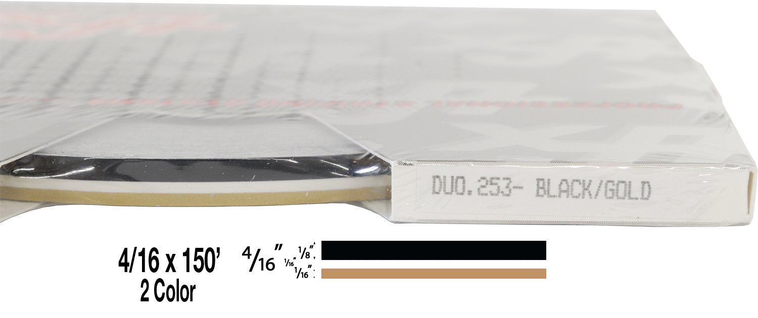 Universal Duo-Tone 0204253 - Auto Customizing 2 Color Dual Pinstripe - 4/16'' X 150' (1/8    Stripe, 1/16'' Gap, Then 1/16    St