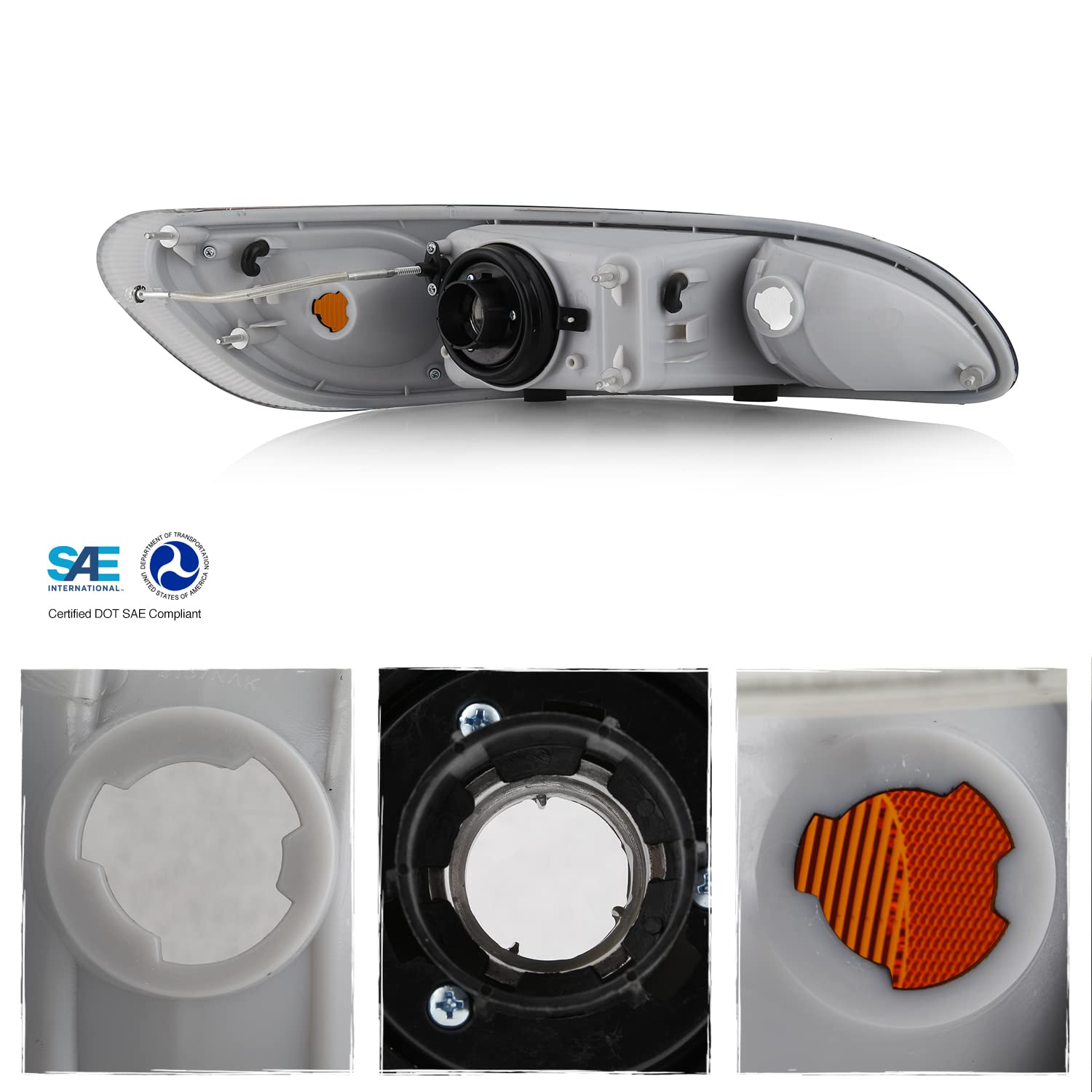 Akkon - For 2005-2015 Peterbilt Class 8 Trucks 325 384 386 330 335 337 340 348 382 Oe Black Housing Headlights