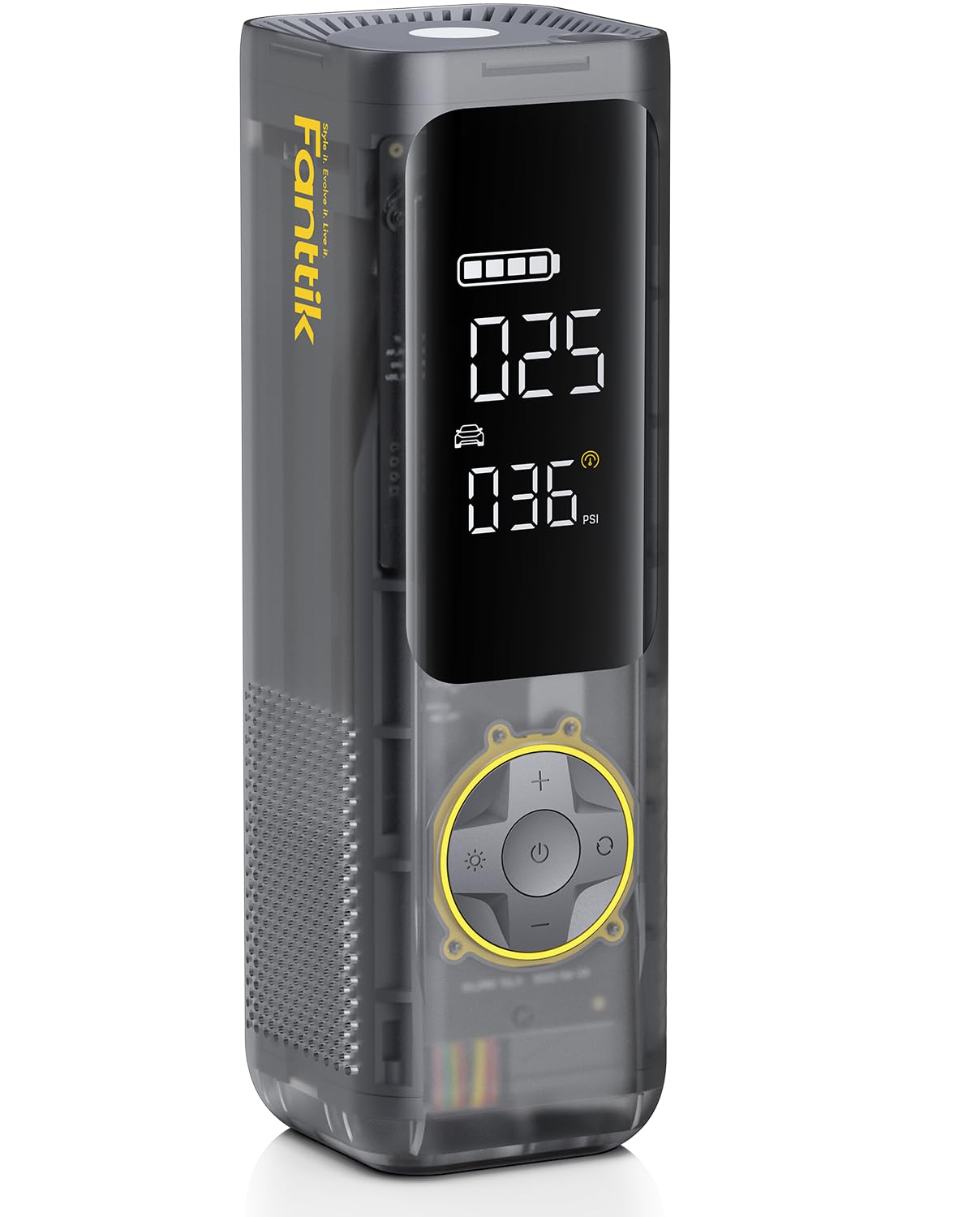 Fanttik X8 Apex Tire Inflator Portable Air Compressor, 1 Min Fast Inflation, 150Psi Cordless Tire Inflator With Led Dual Screen,