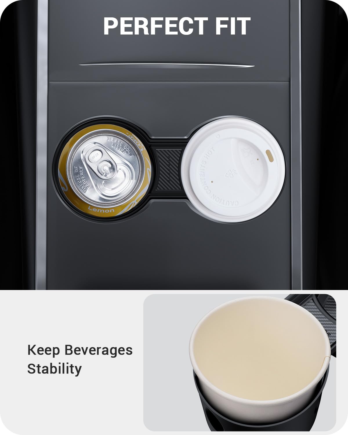 Basenor 2024 2025 Tesla Model 3 Cup Holder Insert Mat For New Tesla Model Y 2025 20226 Refresh (Juniper) Tpe Center Console Mat