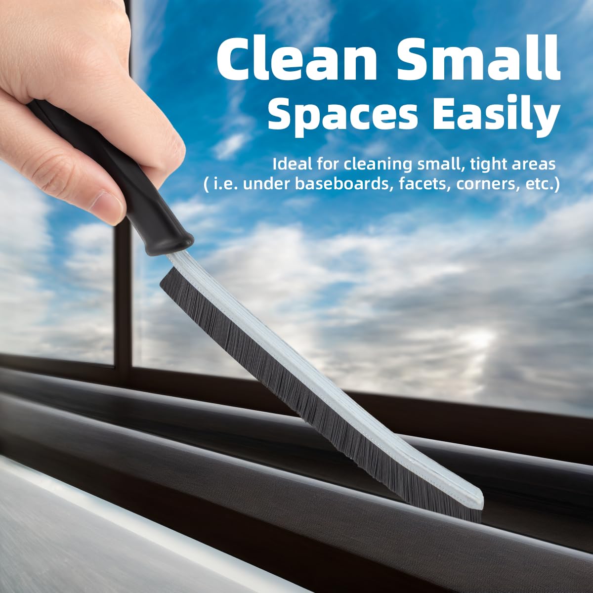 Sxhyf Hard Bristle Crevice Cleaning Brush - Multifunctional Gap Cleaning Brush, Bathroom Cleaning Tools, Grout Brush, Crevice Cl