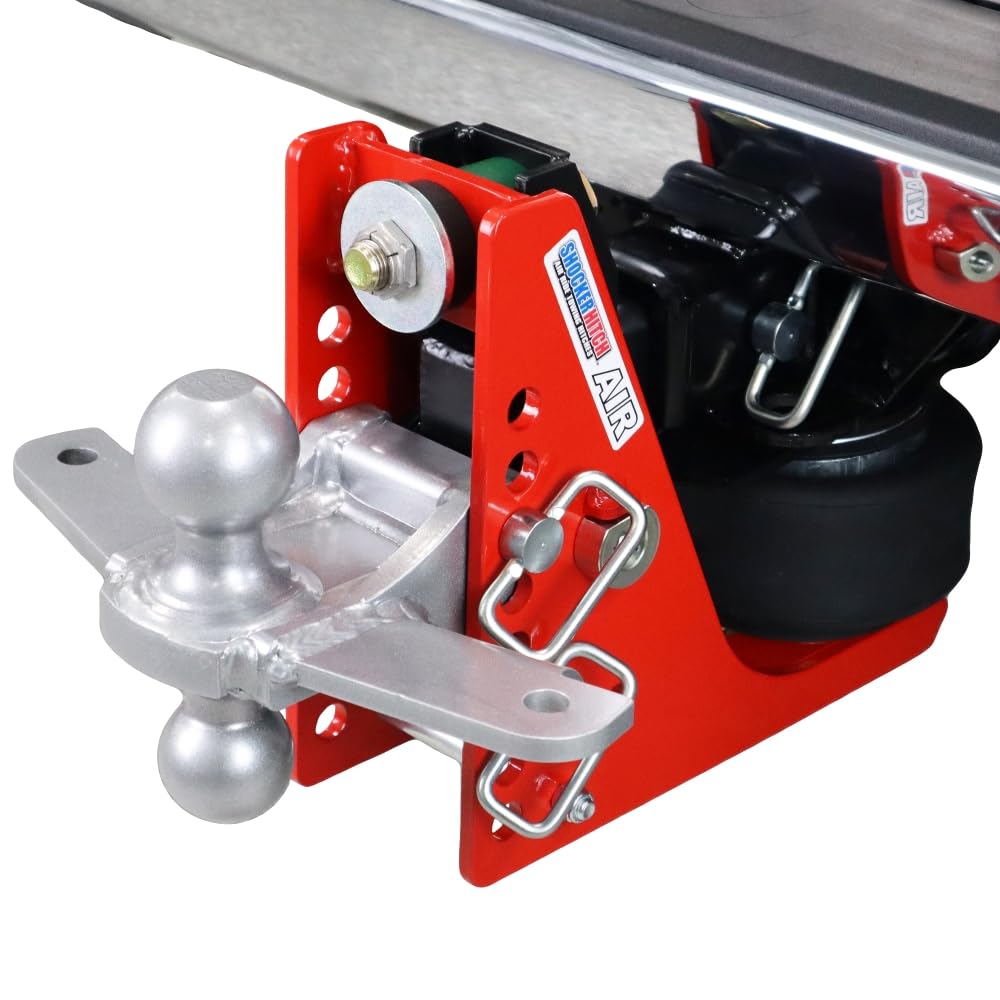 Shocker Air Hitch With Combo Ball & Sway Bar Mount Tabs, Fits 2' Hitch - 12,000 Lbs
