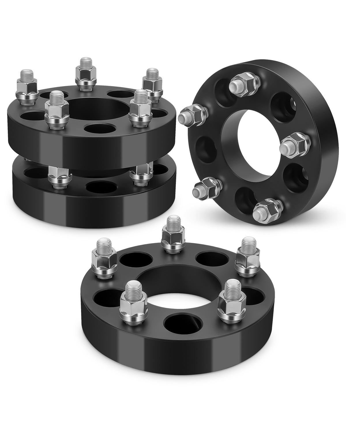 5X4.5 To 5X5 Wheel Adapters 4Pcs For Je-Ep Jk Wk Wj Xk Wheels On Tj Yj Kk Xj Mj Kj Zj, Dynofit 5X114.3Mm To 5X127Mm 1.25'' Forge