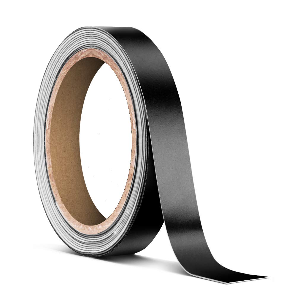 Vvivid Black Matte Air-Release Adhesive Vinyl Tape Roll 0.25'' X 30Ft