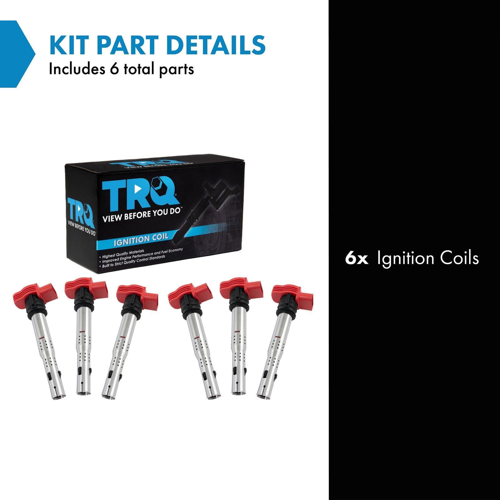 Trq Ignition Coil Set Compatible With 05-19 Audi 11-18 Porsche 14-15 Volkswagen