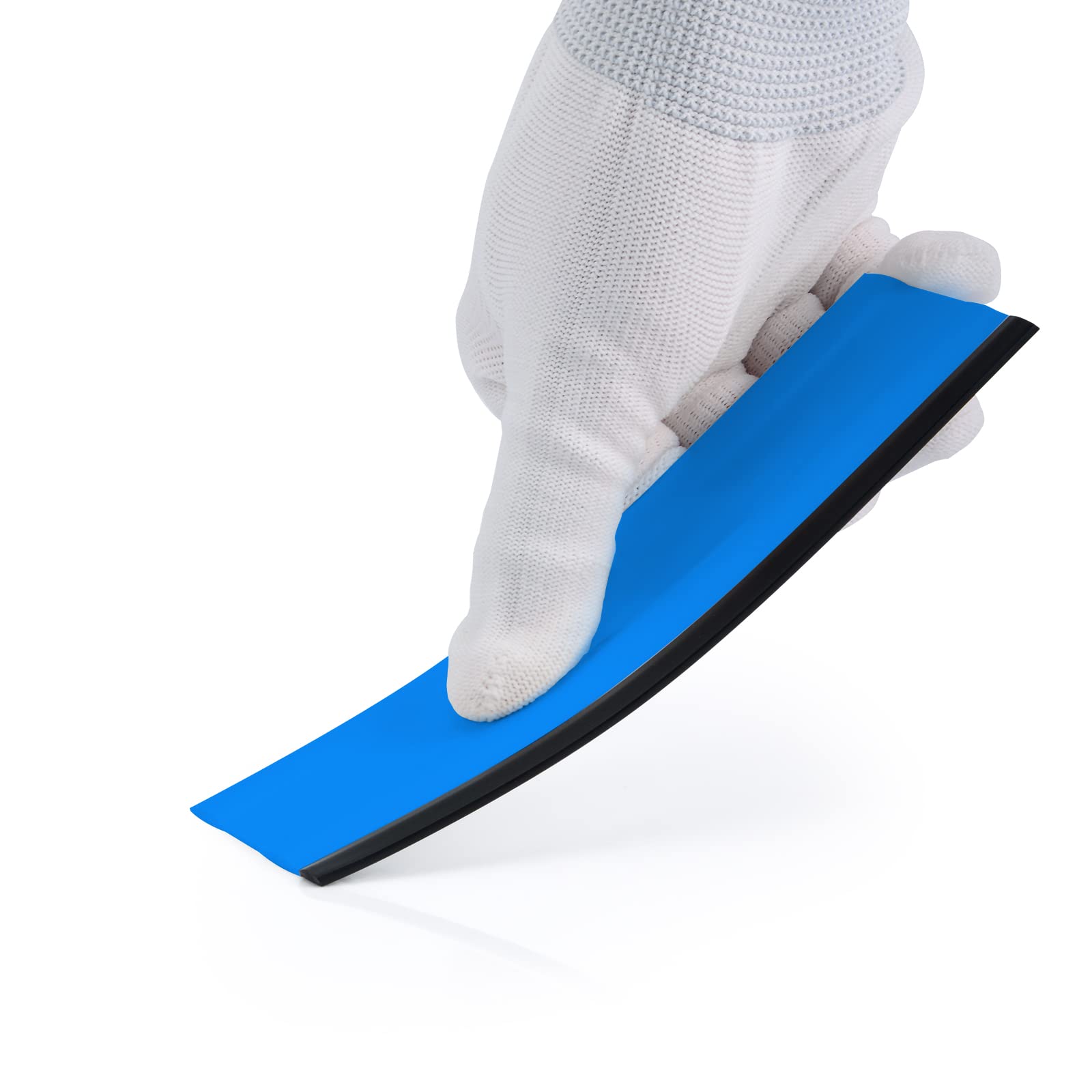 Foshio 6 Inch Rubber Squeegee For Kitchens, Glass, Shower And Car Windows, Film Installation Vinyl Scraper Tint Squeegee, Windshield Glass Cleaning Tool, Pack Of 3 (Blue)