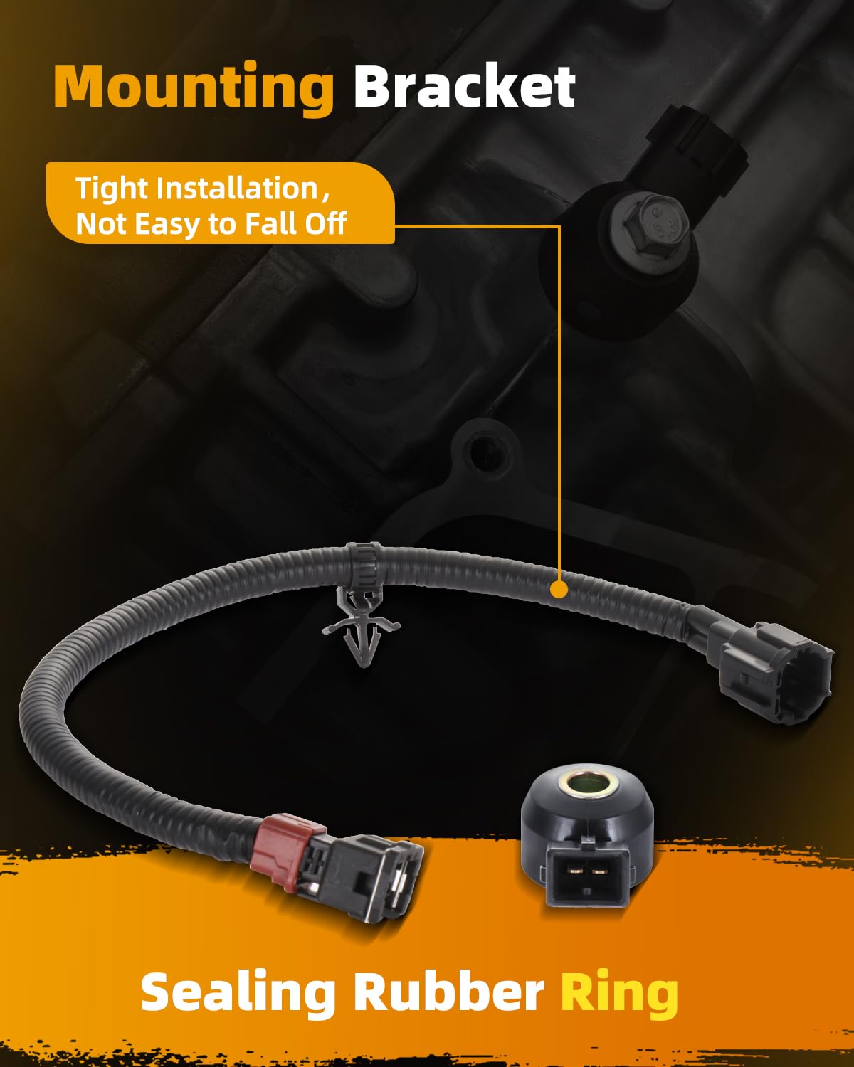 ROADFAR Detonation Knock Sensor with Harness 2206030P00 Fit for Infiniti G20 I30 J30 Q45 QX4,for Mercury Villager,for Nissan 200