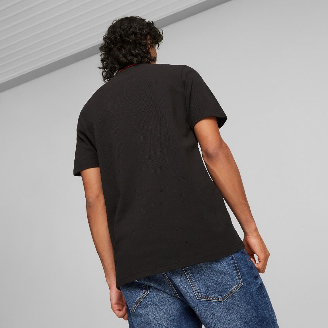 PUMA Men's Standard Ferrari Race Polo, Black AH23, Small