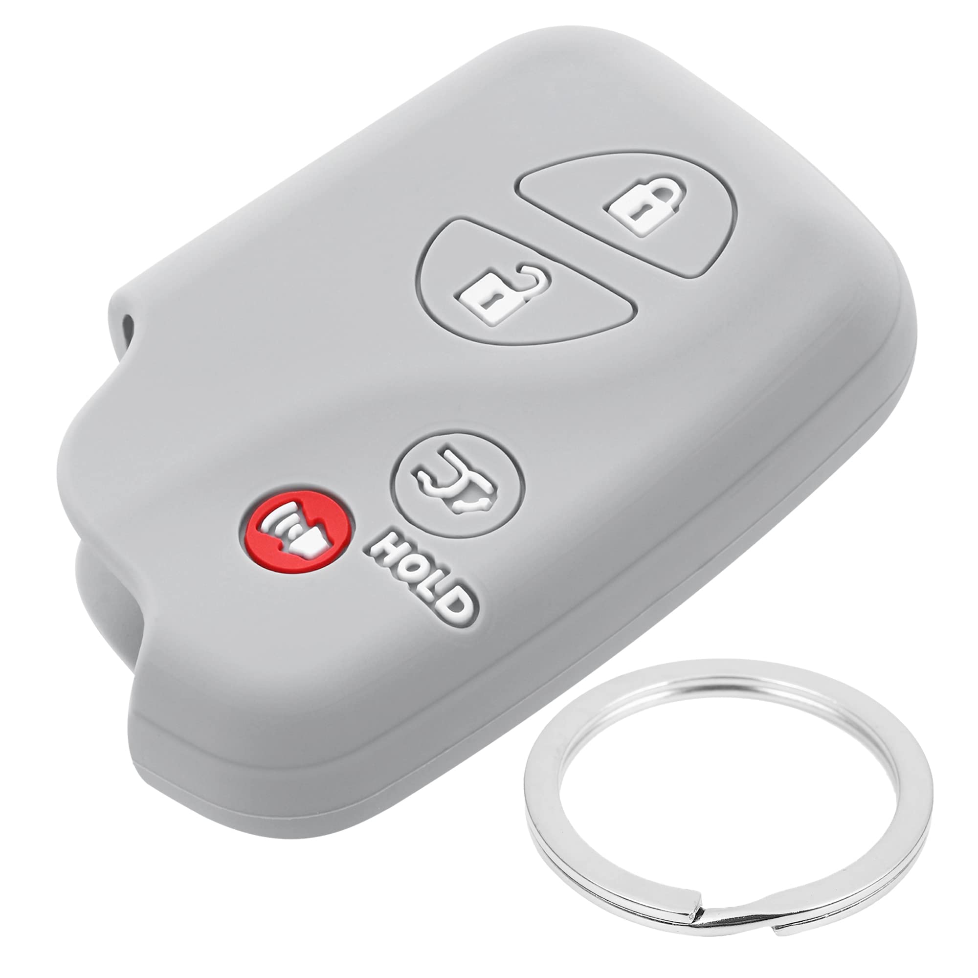 Isaddle For Lexus 4 Buttons Key Fob Silicone Case - Keyless Entry Remote Control Car Key Fob Protector For Lexus Gx460 Rx350 Es3