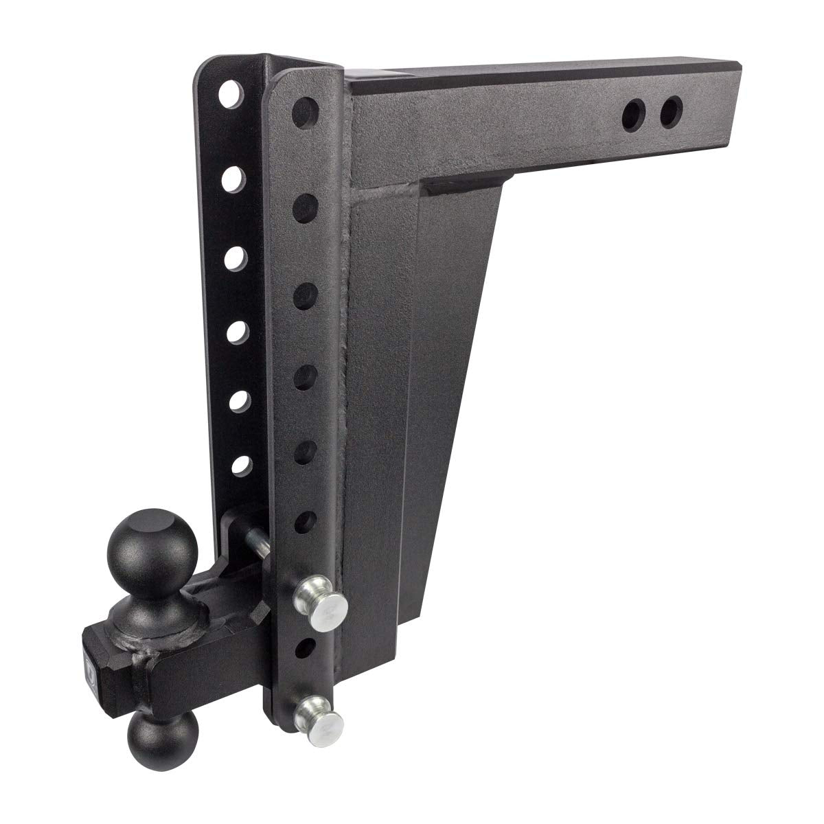 Bulletproof Hitches 2.5'' Adjustable Extreme Duty (36,000Lb Rating) 12'' Drop/Rise Trailer Hitch With 2'' And 2 5/16'' Dual Ball