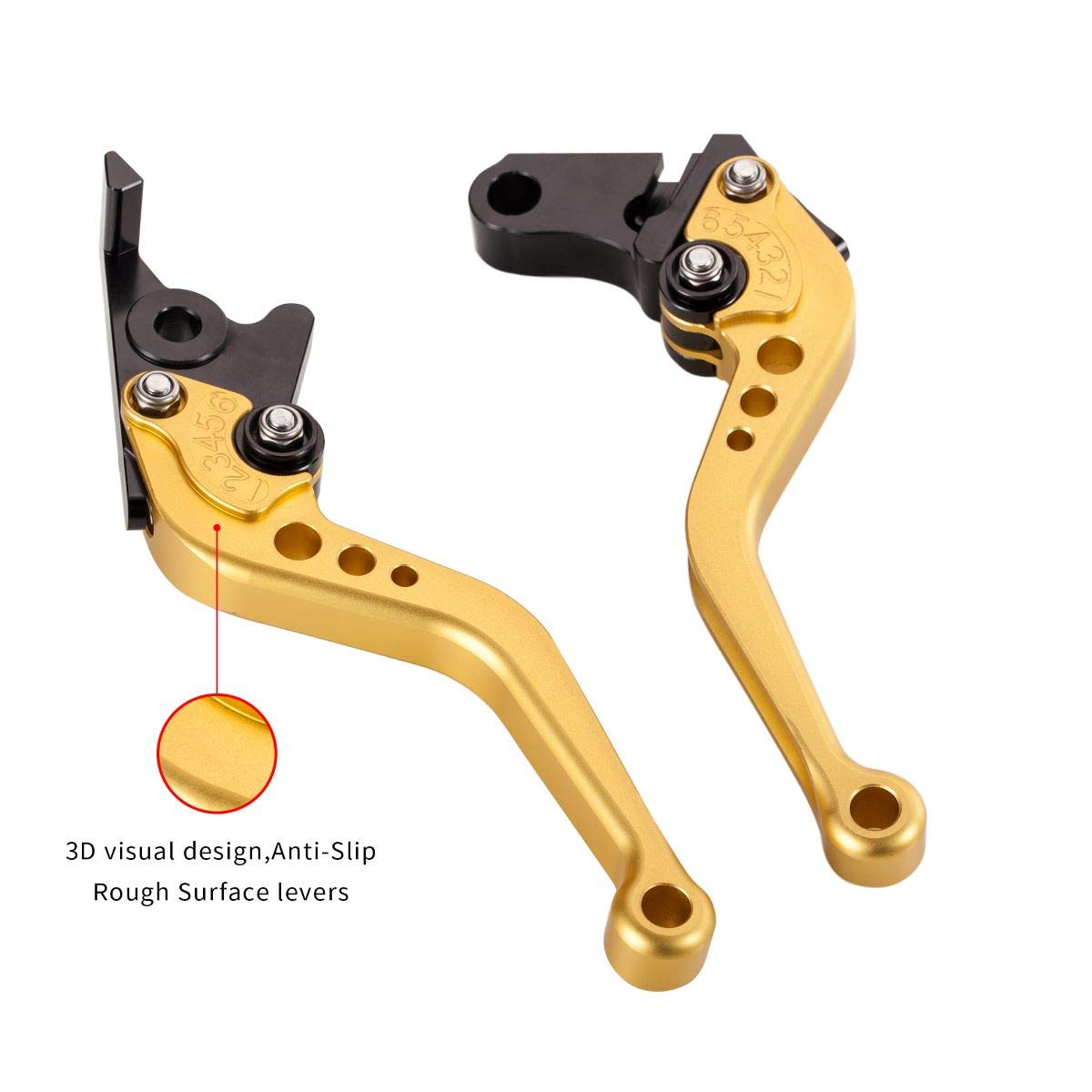 Hopider Short Brake Clutch Levers Compatible With Grom Msx125 2014-2019, Cbr250R 2011-2013, Cbr300R/Cb300F/Fa 2014-2019, Cb400F/
