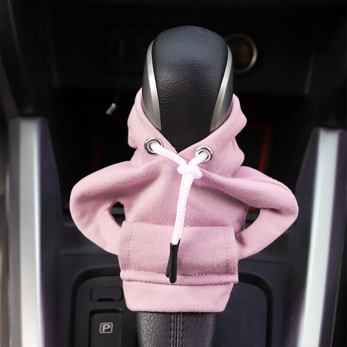 BELOMI Car Gear Shift Cover, Fashionable Hoodie Automotive Gear Shift Knob Protector, Mini Sweater Shirt Gear Shift Knob Cover,