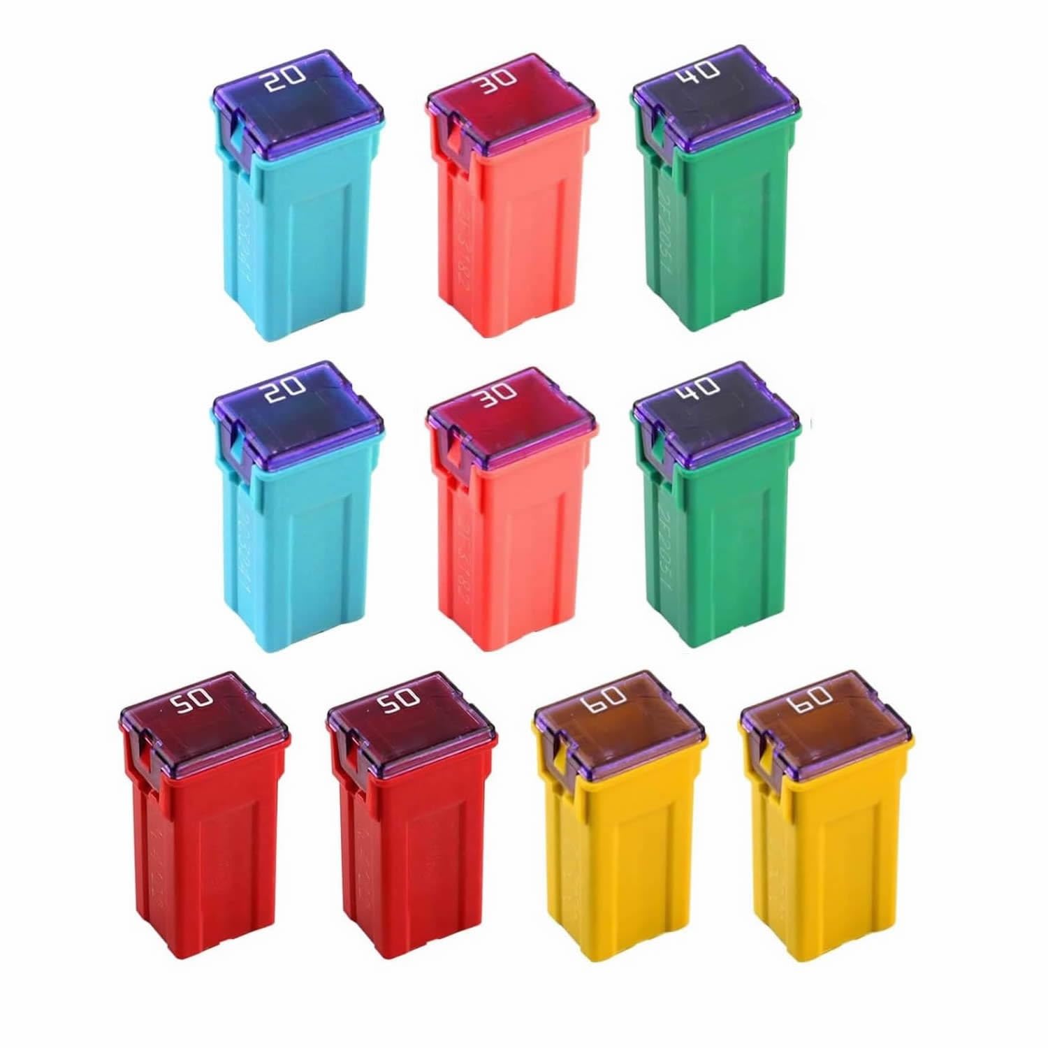 Jcase Fuse Kit Mini Jcase Fuse Assortment High Profile 20A 30A 40A 50A 60A Fit For Ford Chevy/Gm Nissan And Toyota Pickup Trucks