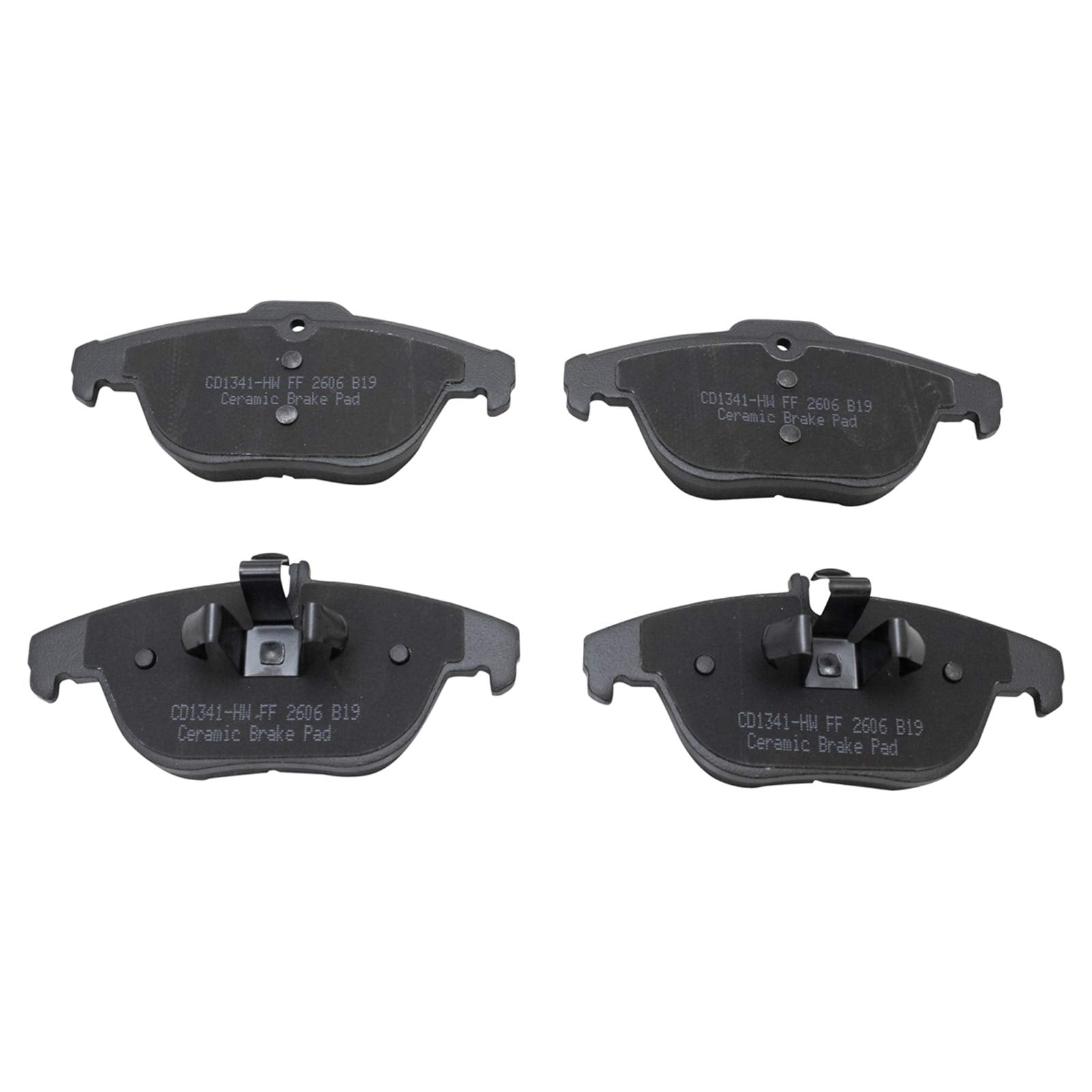 TRQ Rear Brake Pads Ceramic Compatible with 2012-2015 Mercedes-Benz C250 2008-2014 C300 2008-2015 C350 2010-2014 E350 2015-2017