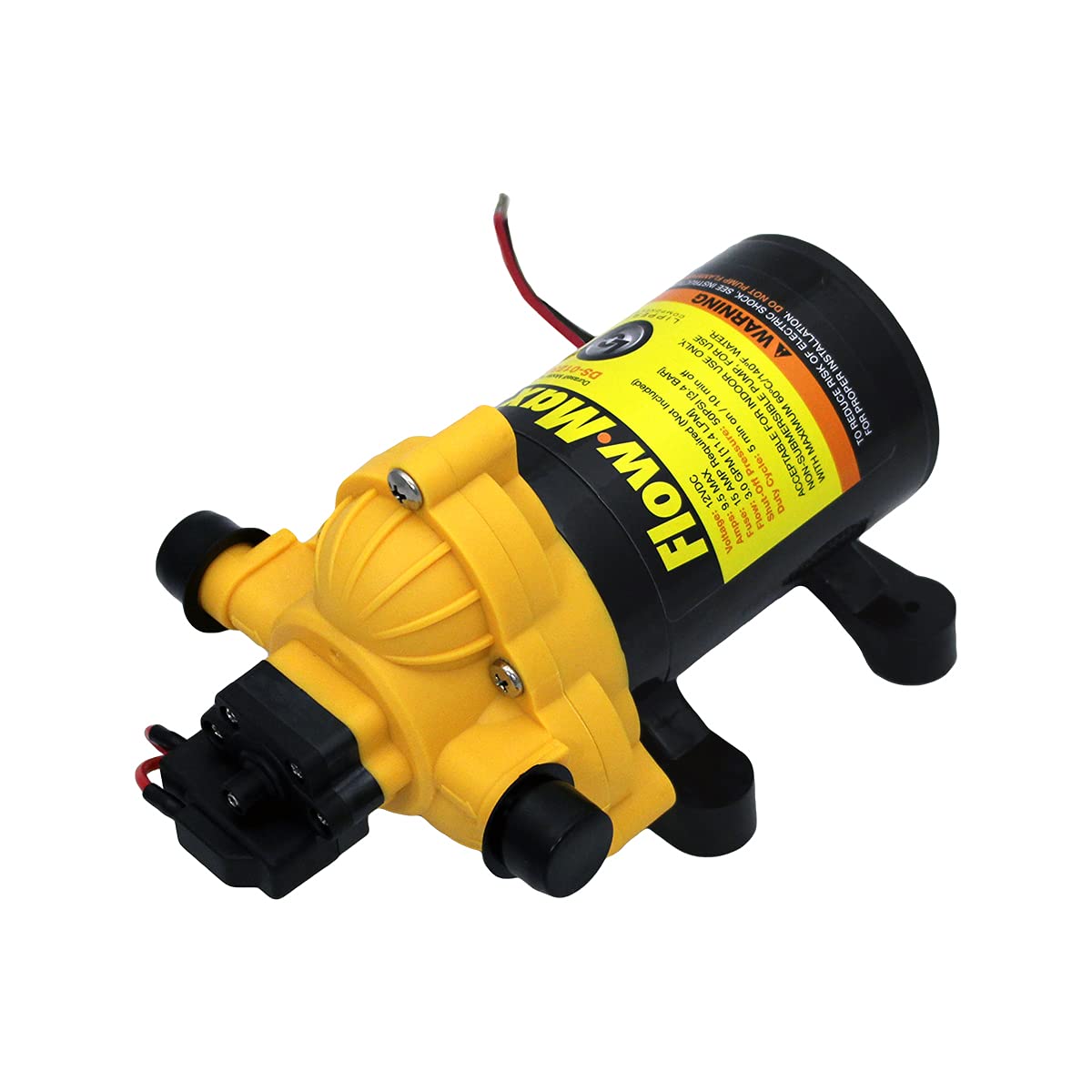 Lippert Components Flow Max 12V RV Water Pump, 3.0 GPM, 50 PSI, 9.5 Max Amp, Self-Priming, Screen Filter Included - 689052