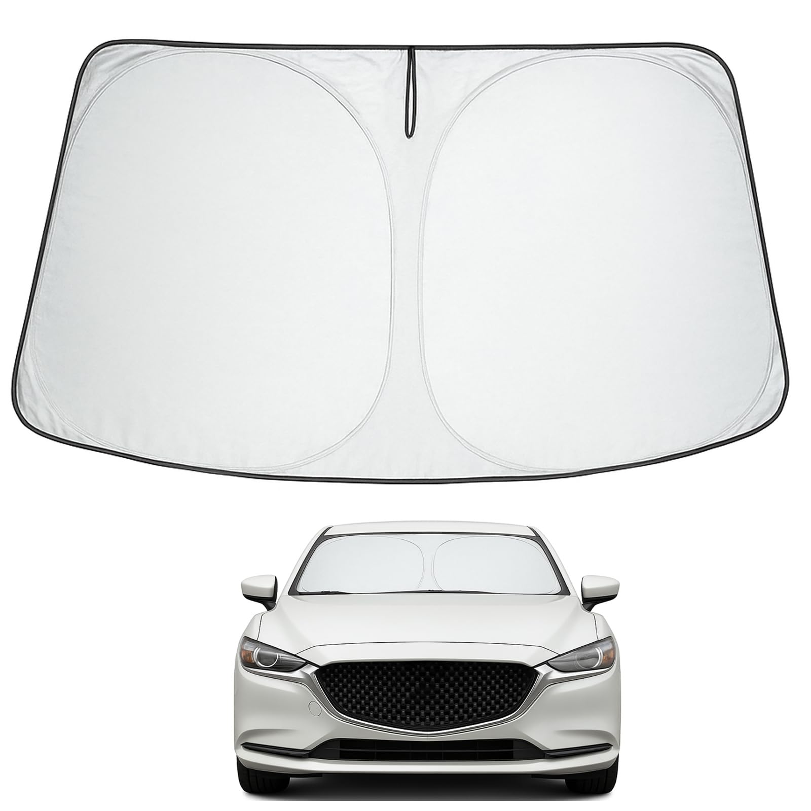 Proadsy Front Windshield Sun Shade Foldable Sunshade Protector Custom Fit 2014-2021 Mazda 6 Mazda6 Sedan, Sport, Touring, Grand