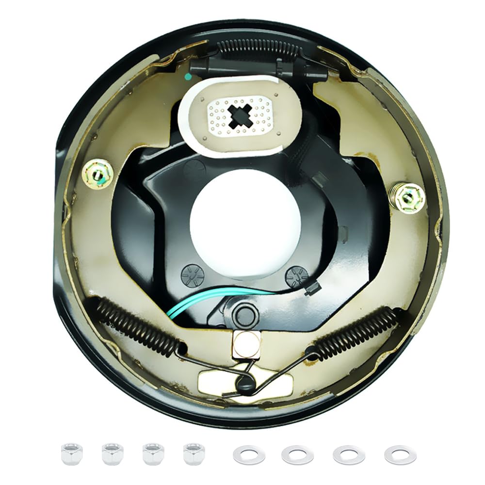 RV MURTS Electric Brake Assembly 10'' x 2-1/4'' for 2300-3500 lbs Trailer Axle with Nuts&Washers, RV Spindle Brake Kit with 4 Ho