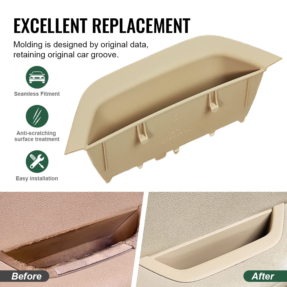 Gzyf For Bmw X3 X4 Door Armrest Cover,Car Interior Door Handle Pull Trim, Driver Side Container Trim Door Armrest Handle Storage