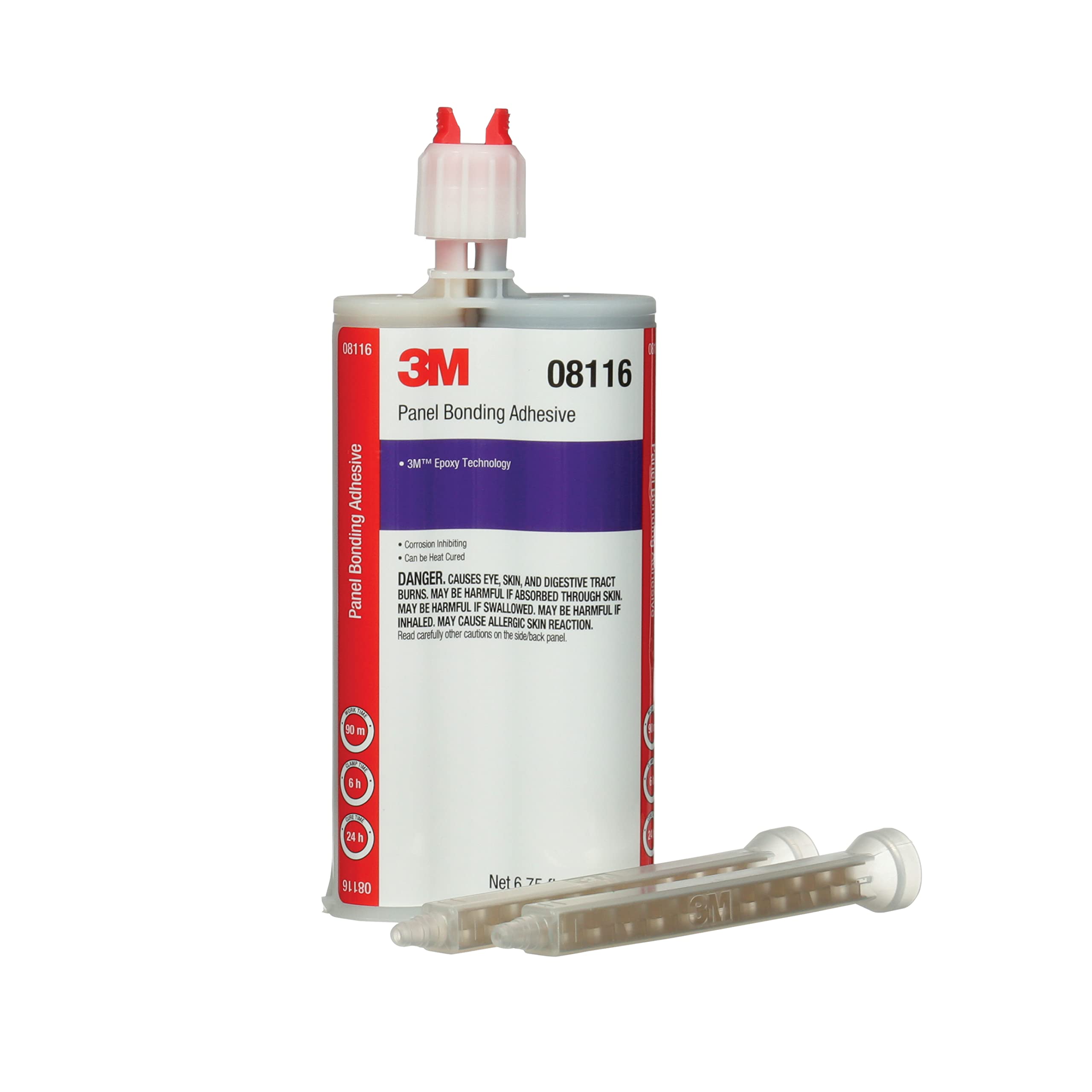 3M Panel Bonding Adhesive, 08116, Oem Recommended, Two-Part Epoxy, 200 Ml/6.75 Fl Oz Cartridge , Black
