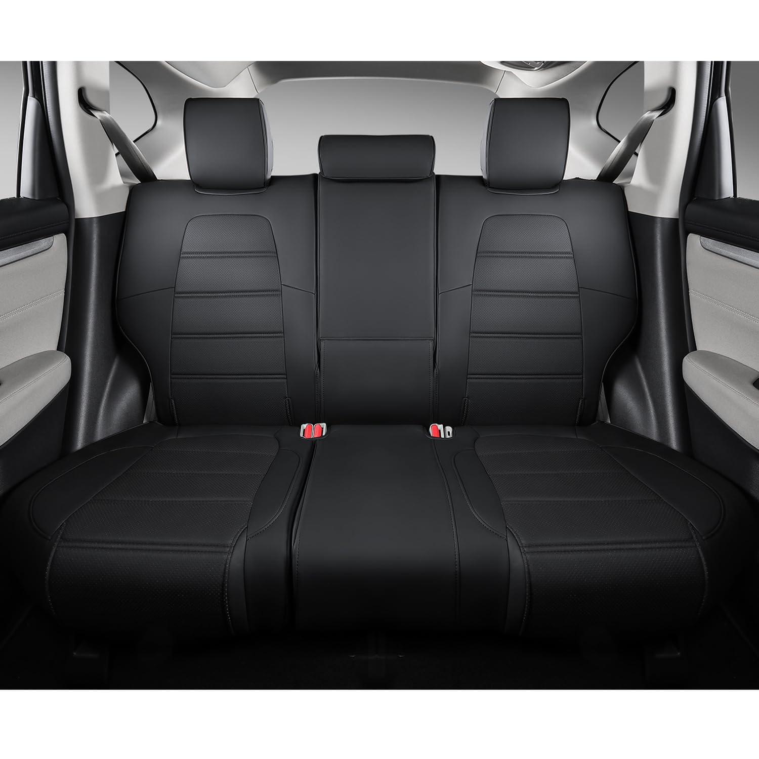 Ptyyds Seat Covers Compatible With 2017-2022 Honda Crv Seat Covers Full Set Leather Seat Protector Replacement For 2017-2022 Honda Crv Accessories(Fit 2017-2022 Crv,Full Set,Black)