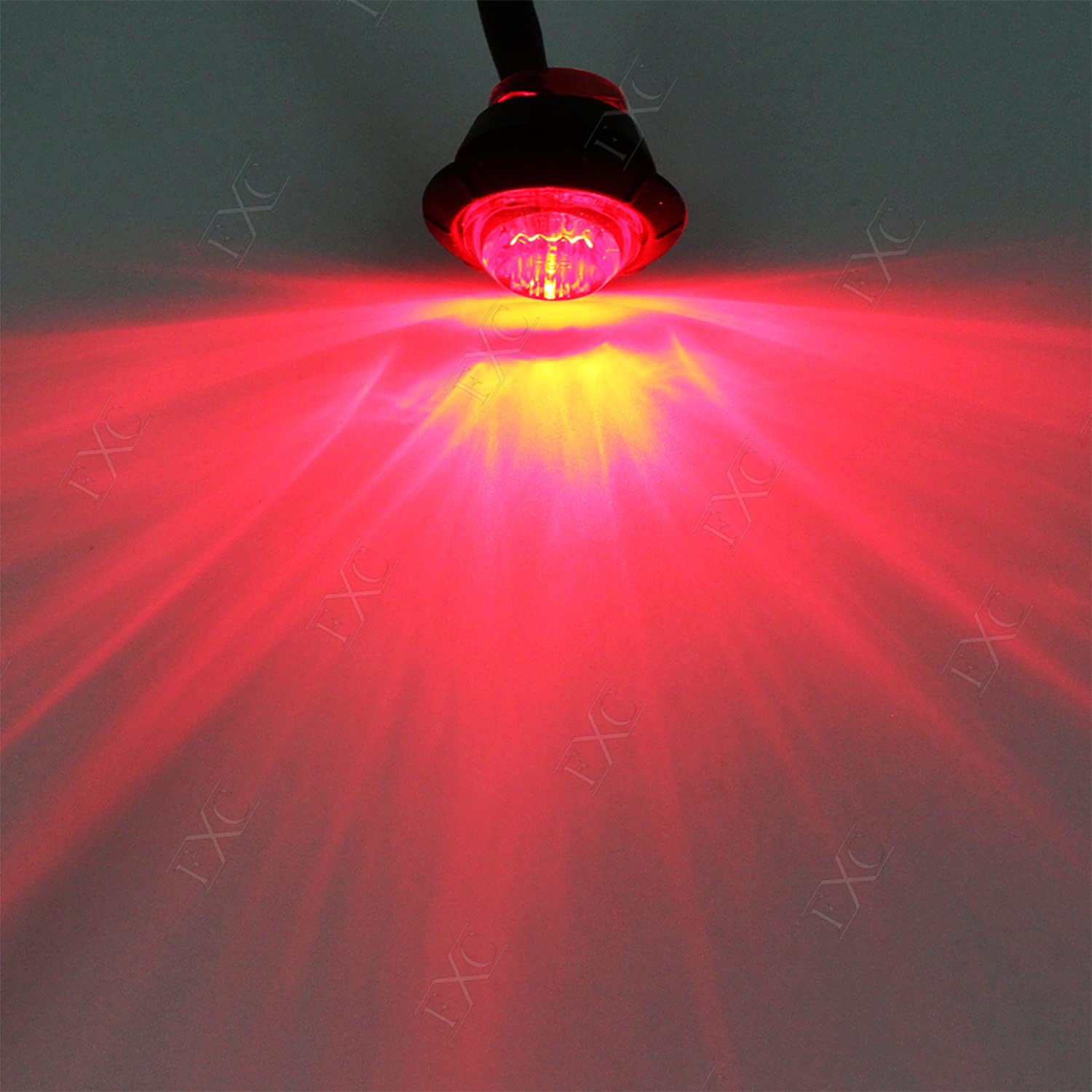 Fxc 'Purishion 10X 3/4In' Round Led Clearence Light Front Rear Side Marker Indicators Light For Truck Car Bus Trailer Van Carava