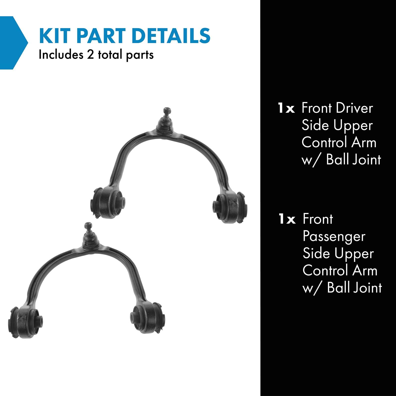 Trq Front Upper Control Arm With Ball Joint Set Compatible With 2005-2022 Chrysler 300 2017-2022 Dodge Challenger 2007-2022 Char