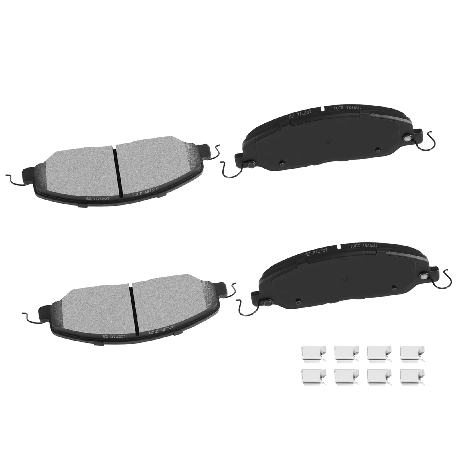 Cciyu D1081 Front Semi-Metallic Disc Brake Pads Kit For Ford For Mustang 2005-2010 4Pcs