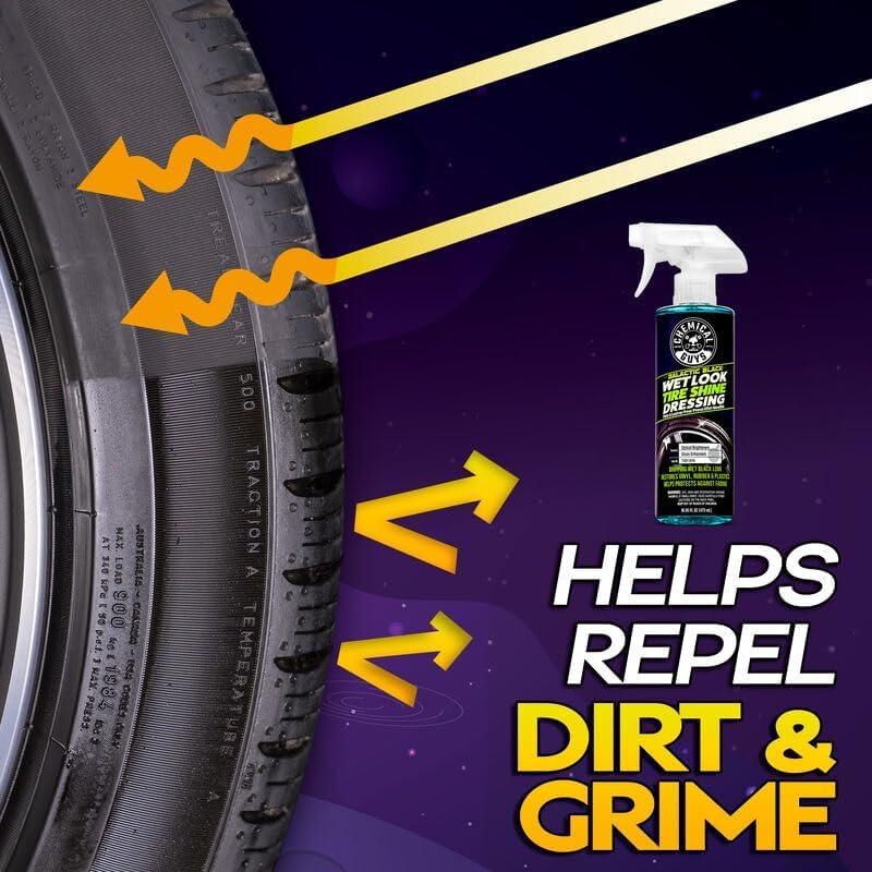 Chemical Guys Galactic Black Wet Look Tire Shine Dressing, For A Whole New Level Of Shine And Depth Of Black, Safe For Cars, Tru