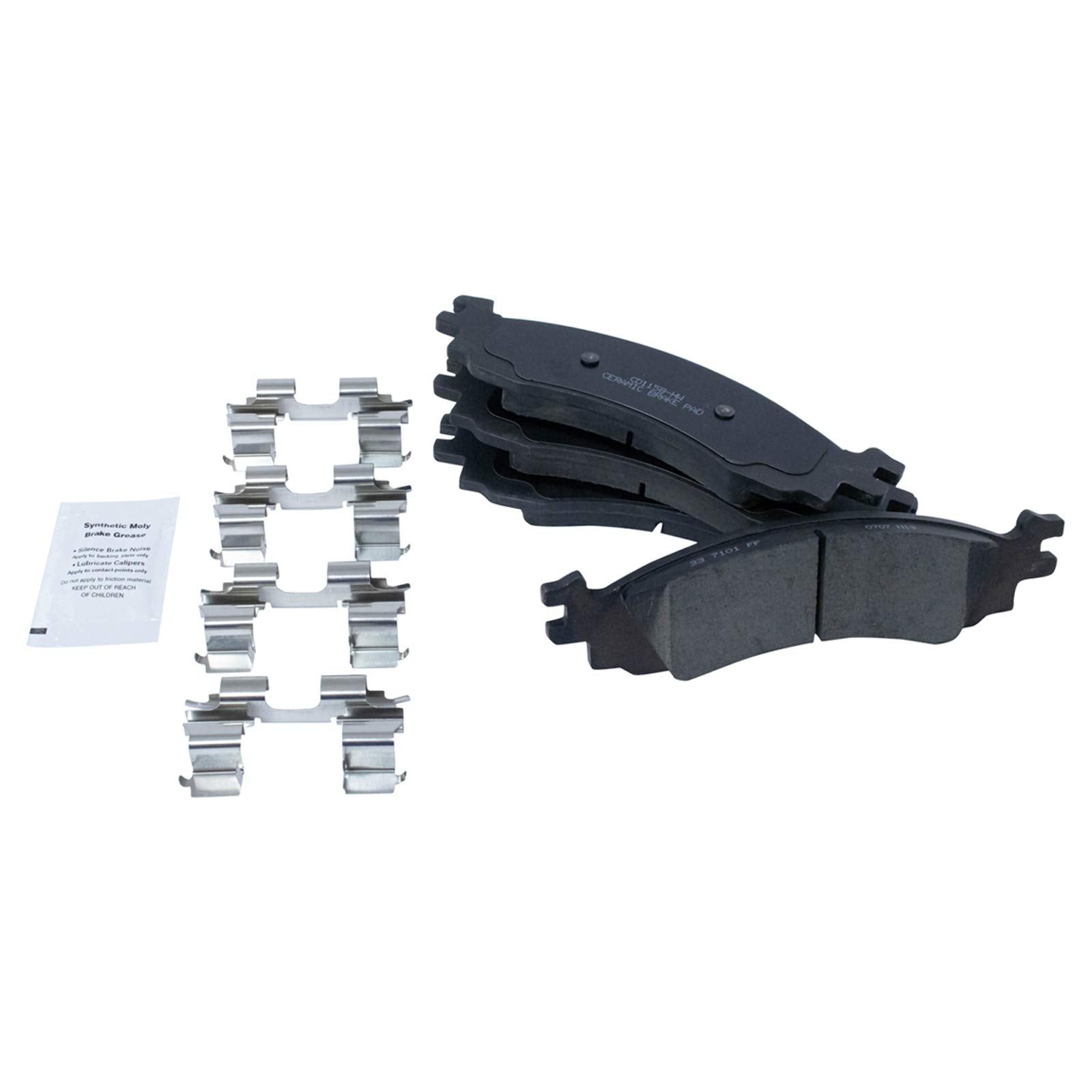 Trq Front Brake Pad & Rotor Kit Brake Pads Brake Rotor Ceramic Compatible With 2006-2010 Ford Explorer 2007-2010 Explorer Sport